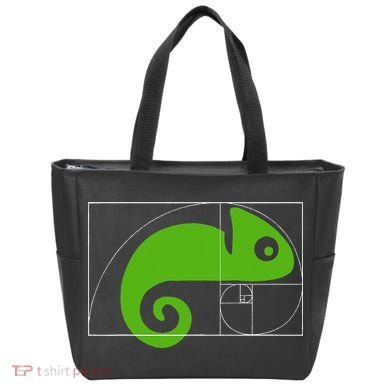 Math Mathematics Fibonacci Sequence Chameleon Golden Ratio Tote Bag
