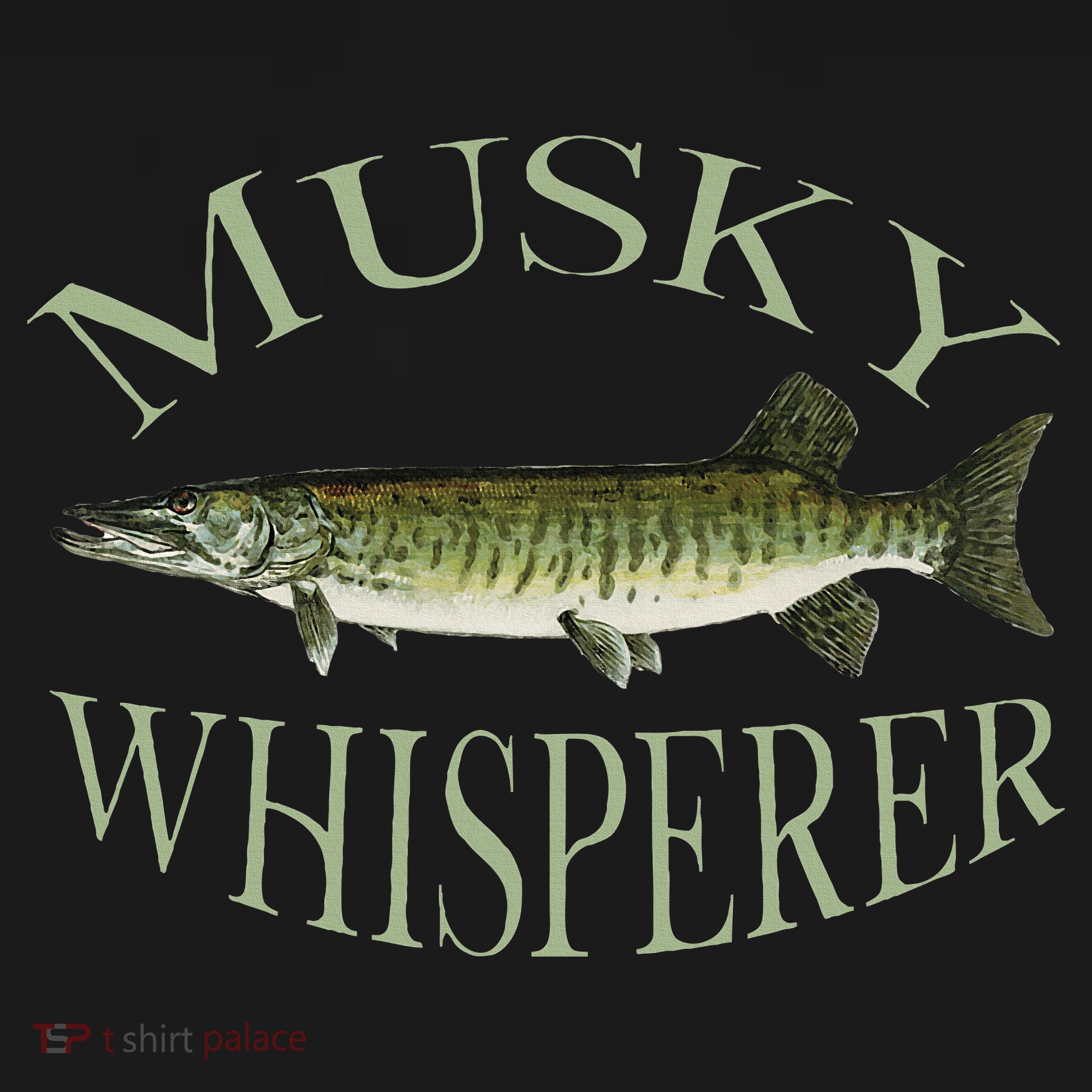 Musky Muskellunge Fish Illustration Art Fishing Angler Gear  Women's Hoodie