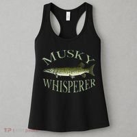 Musky Muskellunge Fish Illustration Art Fishing Angler Gear  Women's Tank Top thumb 3