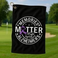 Memories Matter Fight Against AlzheimerS Golf Towel thumb 1
