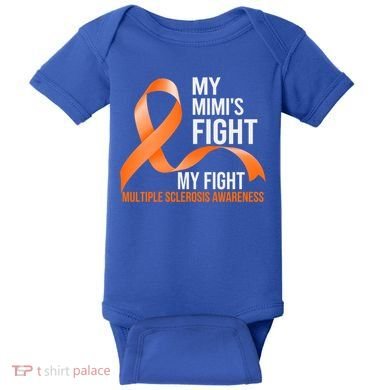 My Mimi's Fight My Fight Multiple Sclerosis Ms Warrior Cute Gift Baby Bodysuit