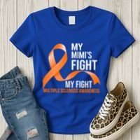 My Mimi's Fight My Fight Multiple Sclerosis Ms Warrior Cute Gift Women's T-Shirt thumb 3