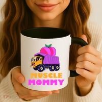Muscle Mommy Funny Dumptruck Coffee Mug thumb 3