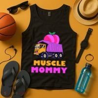 Muscle Mommy Funny Dumptruck Tank Top thumb 4