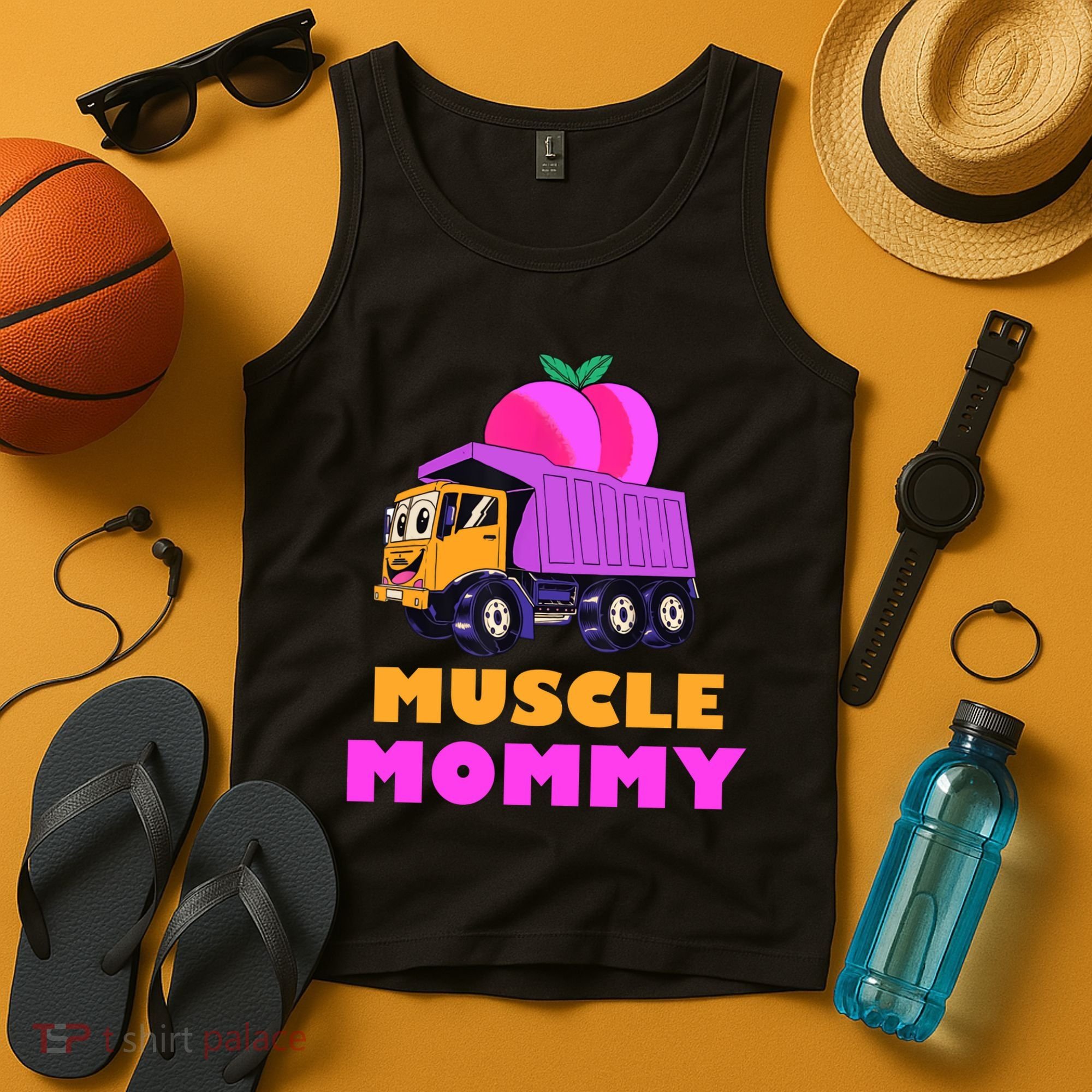 Muscle Mommy Funny Dumptruck Tank Top