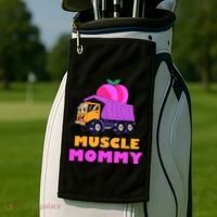 Muscle Mommy Funny Dumptruck Golf Towel thumb 2
