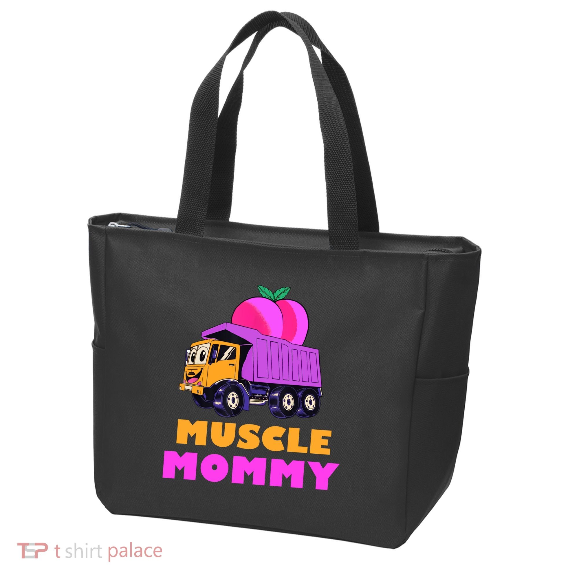 Muscle Mommy Funny Dumptruck Tote Bag