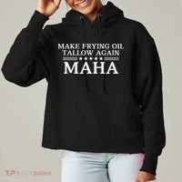 Maha Make Frying Oil Tallow Again Quit Seed Oils Rfk Trump Ladies Heavyweight Boxy Pullover Hoodie thumb 0