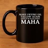 Maha Make Frying Oil Tallow Again Quit Seed Oils Rfk Trump 11oz C Handle Ceramic Mug thumb 4