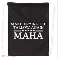 Maha Make Frying Oil Tallow Again Quit Seed Oils Rfk Trump Drawstring Bag thumb 0