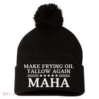 Maha Make Frying Oil Tallow Again Quit Seed Oils Rfk Trump Pom Pom 12in Knit Beanie thumb 0