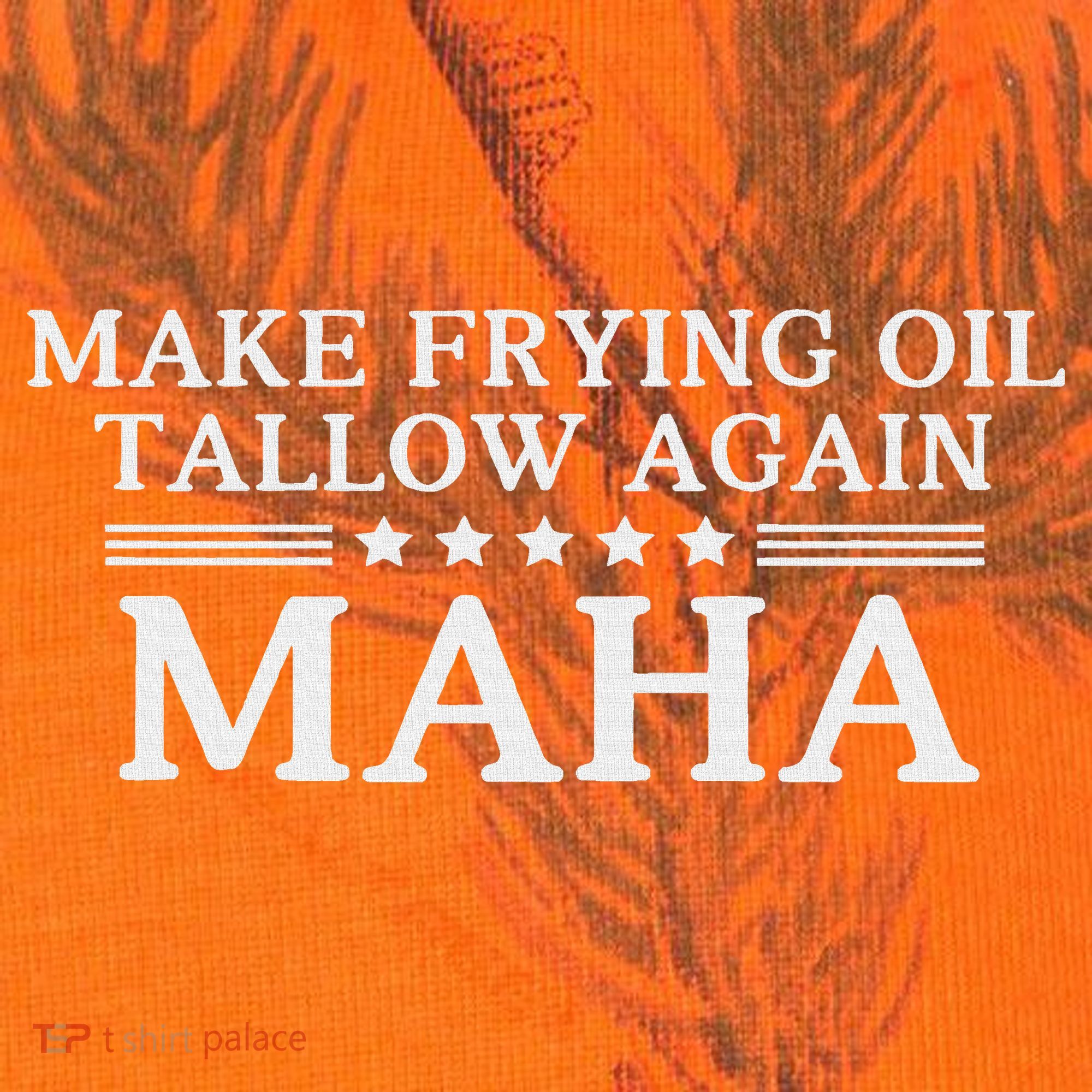 Maha Make Frying Oil Tallow Again Quit Seed Oils Rfk Trump Kati Licensed 12" Camo Cuffed Beanie