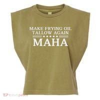 Maha Make Frying Oil Tallow Again Quit Seed Oils Rfk Trump Garment-Dyed Women's Muscle Tee thumb 0