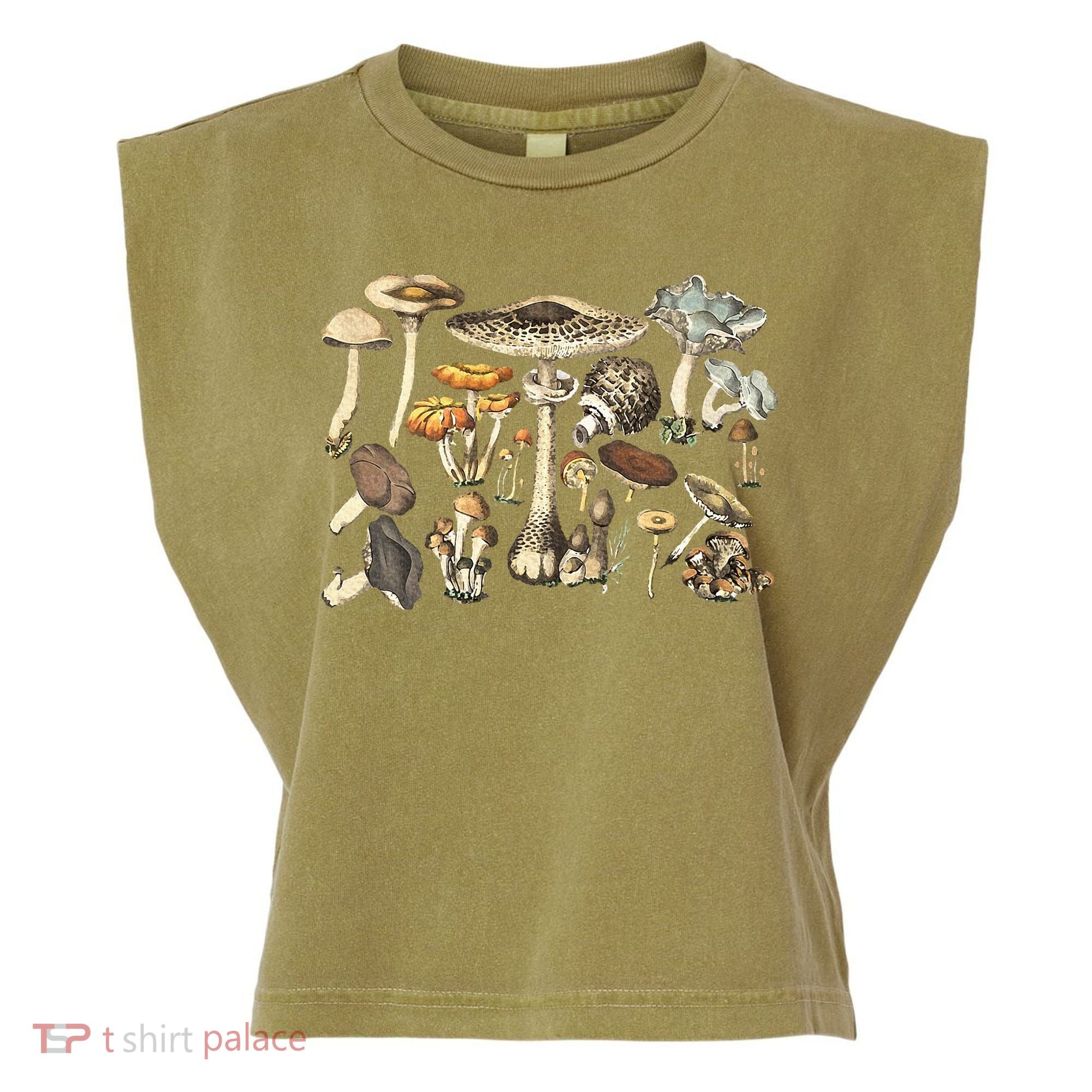 Mushroom Mycology Fungi Foraging Mushroom Whisperer Garment-Dyed Women's Muscle Tee
