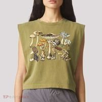 Mushroom Mycology Fungi Foraging Mushroom Whisperer Garment-Dyed Women's Muscle Tee thumb 2