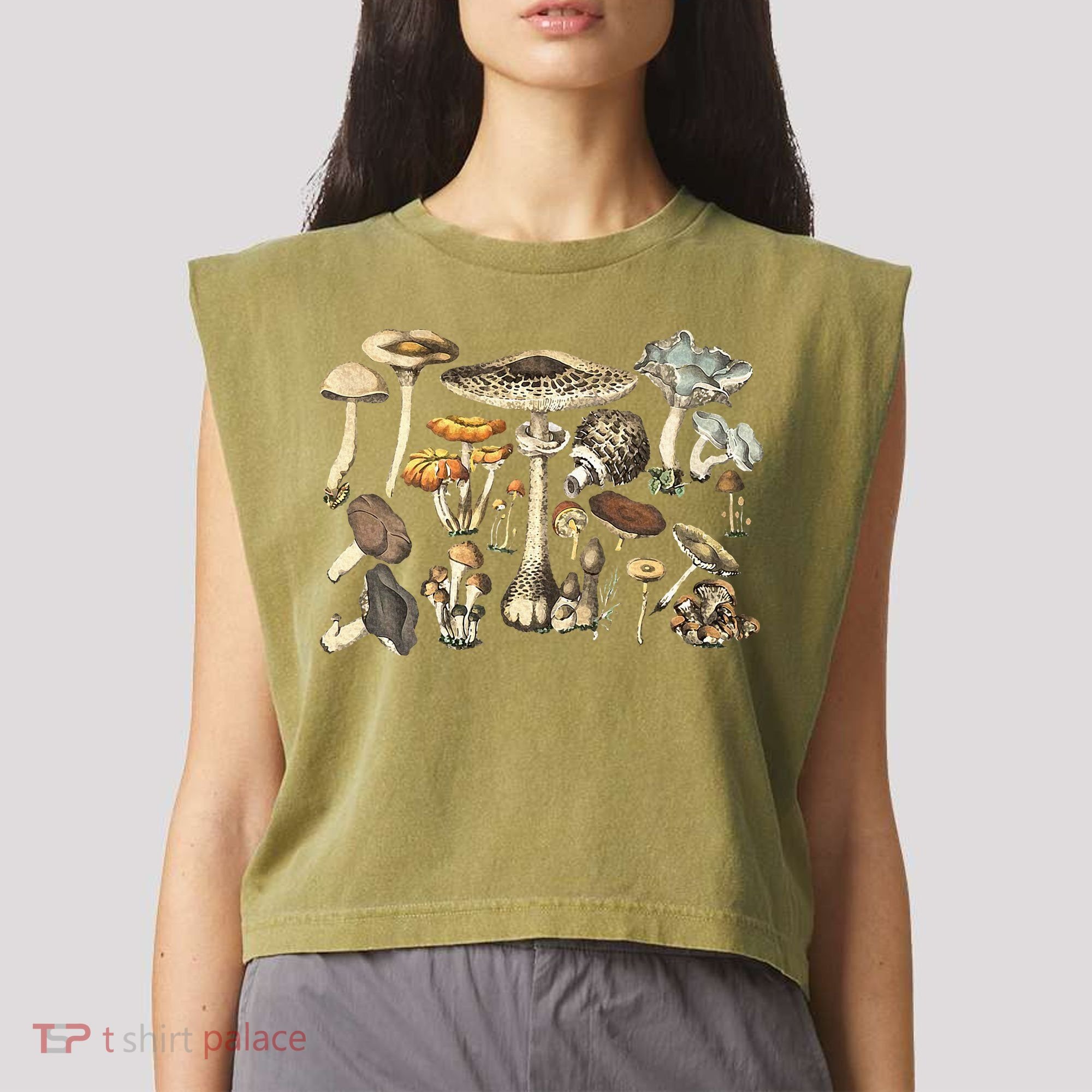 Mushroom Mycology Fungi Foraging Mushroom Whisperer Garment-Dyed Women's Muscle Tee