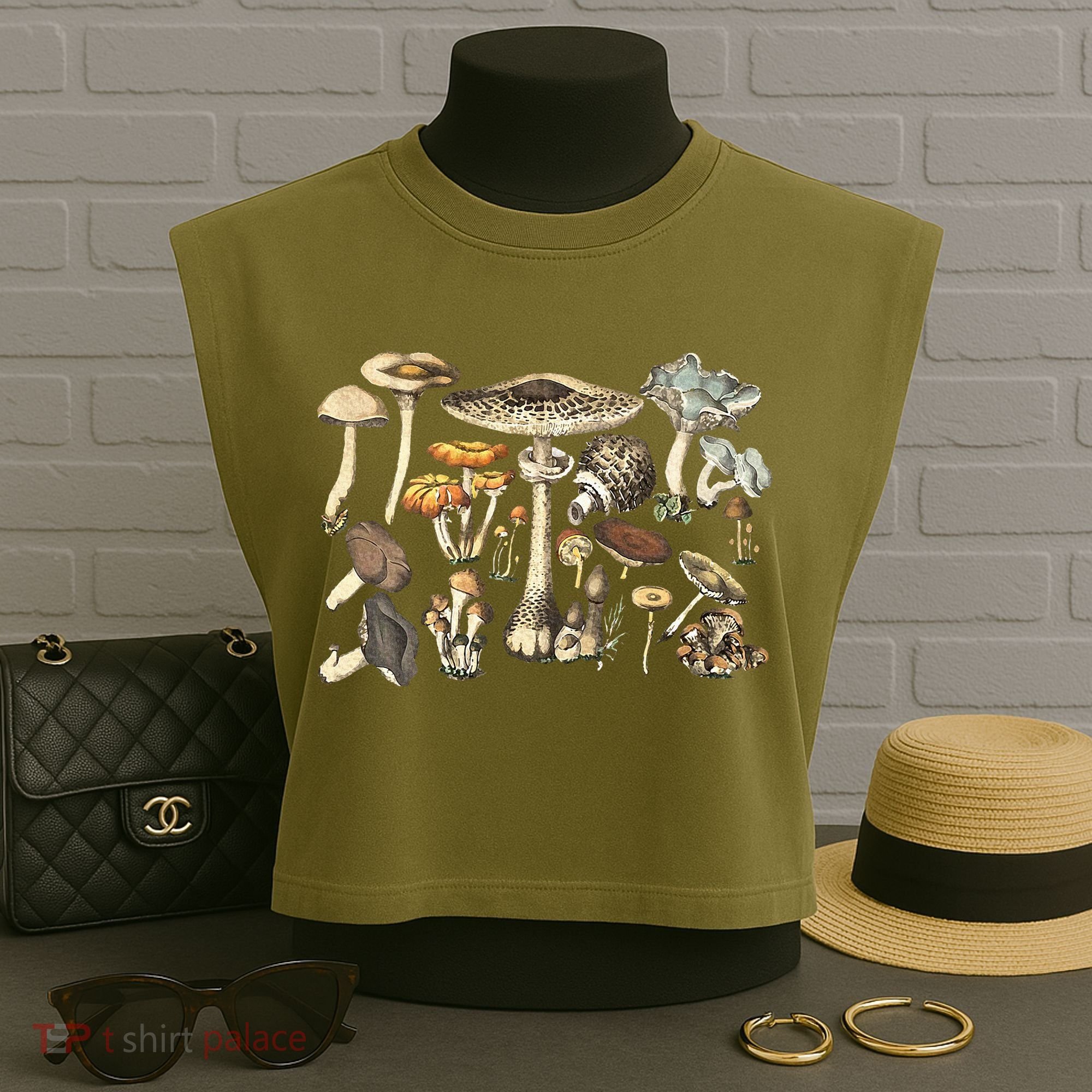 Mushroom Mycology Fungi Foraging Mushroom Whisperer Garment-Dyed Women's Muscle Tee