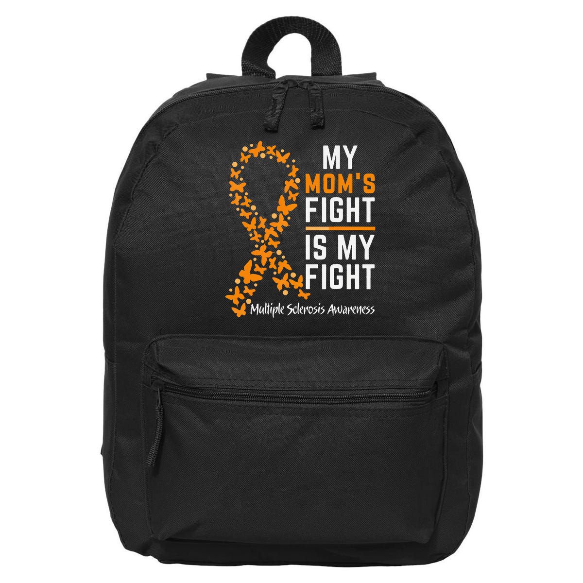 My Moms Fight is My Fight Multiple Sclerosis Awareness 16 in Basic Backpack