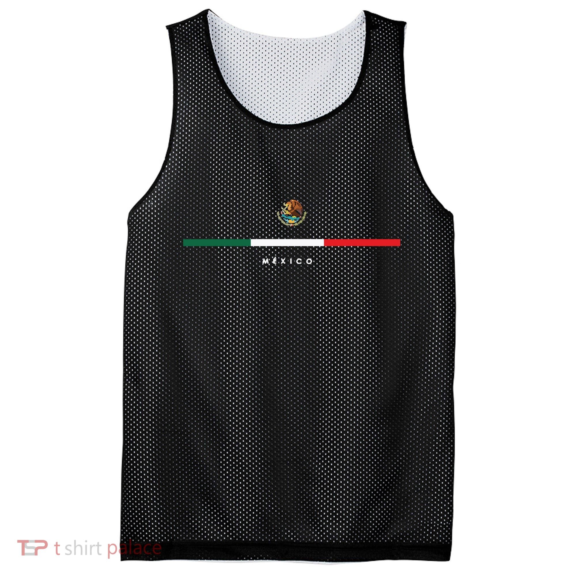 Mexico Mexican Flag Vintage Mexican Independence Day Mesh Reversible Basketball Jersey Tank