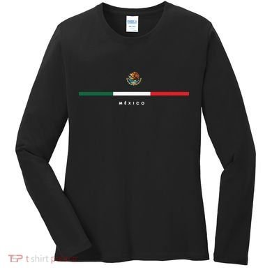 Mexico Mexican Flag Vintage Mexican Independence Day Women's Long Sleeve Shirt