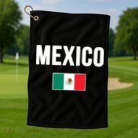 Mexico Mexican Flag Golf Towel thumb 1