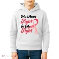 My Moms Fight Is My Fight Cancer Support Kids Hoodie thumb 4