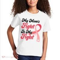 My Moms Fight Is My Fight Cancer Support Kids T-Shirt thumb 2