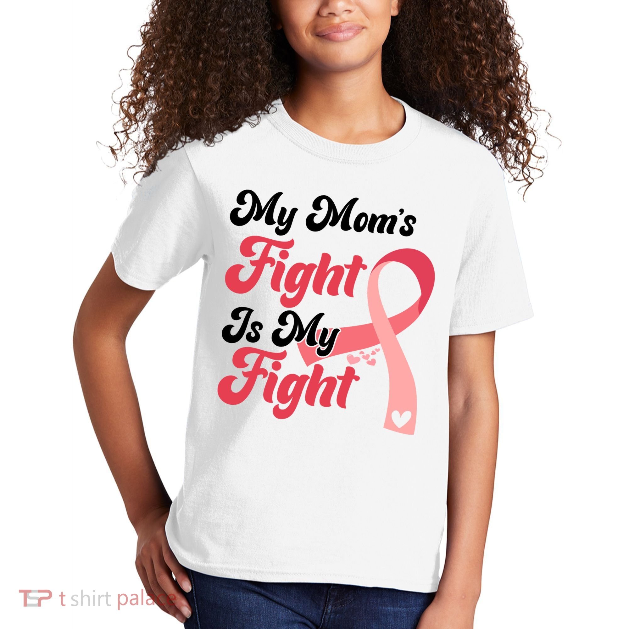 My Moms Fight Is My Fight Cancer Support Kids T-Shirt