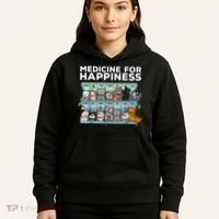My Medicine For Happiness Called Cats Every Day Kitten Cat Hoodie thumb 5