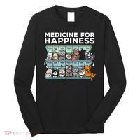 My Medicine For Happiness Called Cats Every Day Kitten Cat Long Sleeve Shirt thumb 0