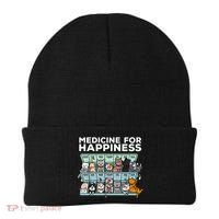 My Medicine For Happiness Called Cats Every Day Kitten Cat Beanie thumb 0