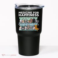 My Medicine For Happiness Called Cats Every Day Kitten Cat Tumbler thumb 0