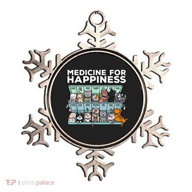 My Medicine For Happiness Called Cats Every Day Kitten Cat Ornament