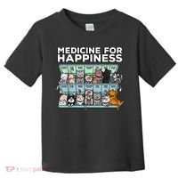 My Medicine For Happiness Called Cats Every Day Kitten Cat Toddler T-Shirt thumb 0