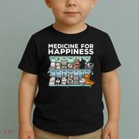 My Medicine For Happiness Called Cats Every Day Kitten Cat Toddler T-Shirt thumb 2