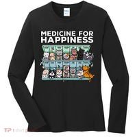 My Medicine For Happiness Called Cats Every Day Kitten Cat Women's Long Sleeve Shirt thumb 0