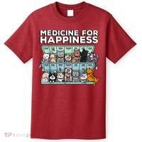 My Medicine For Happiness Called Cats Every Day Kitten Cat T-Shirt thumb 0