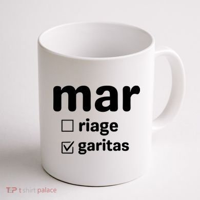 Marriage Margaritas Funny Coffee Mug back