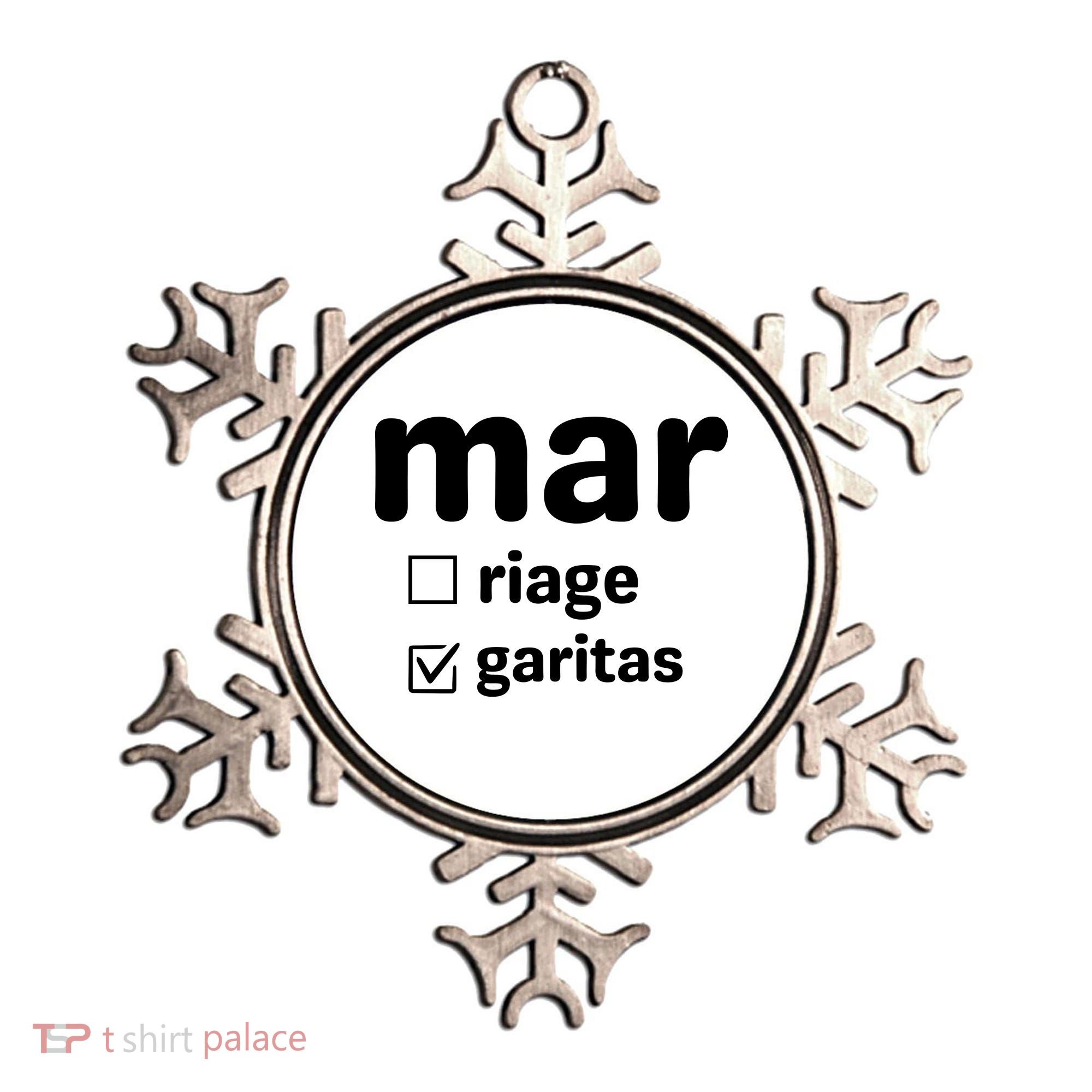 Marriage Margaritas Funny Ornament
