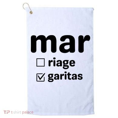 Marriage Margaritas Funny Golf Towel