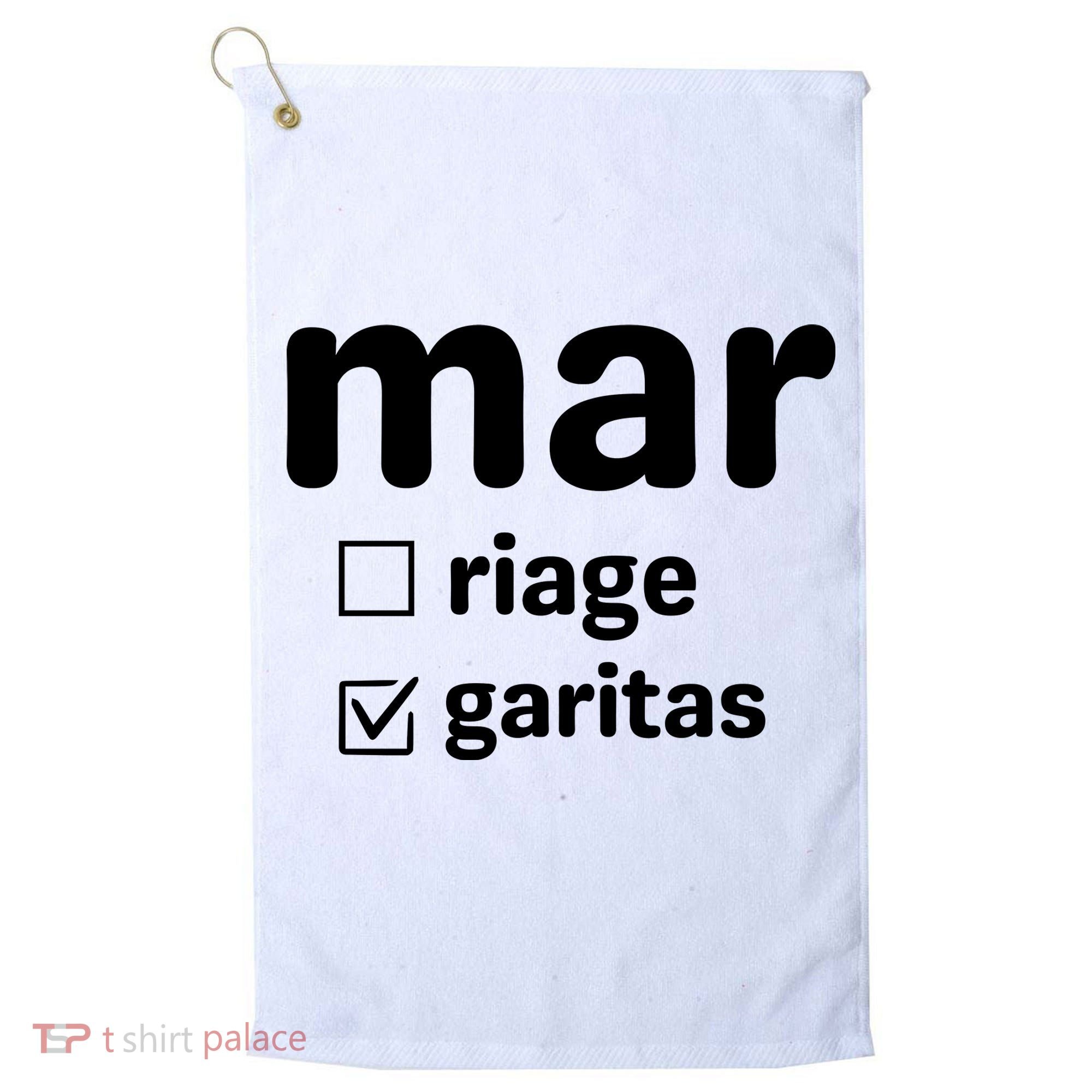 Marriage Margaritas Funny Golf Towel