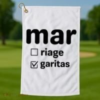 Marriage Margaritas Funny Golf Towel thumb 1