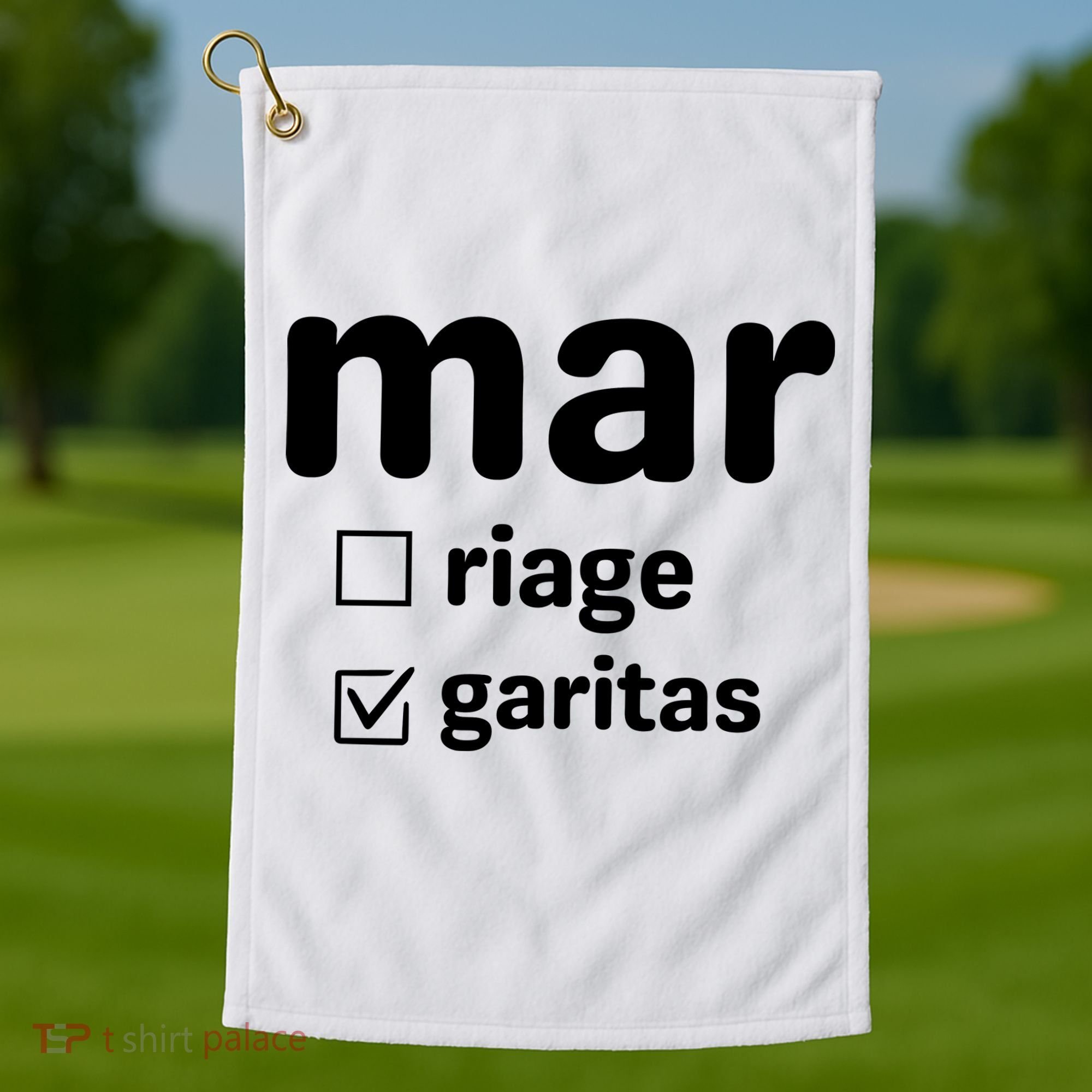 Marriage Margaritas Funny Golf Towel