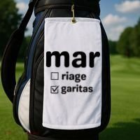 Marriage Margaritas Funny Golf Towel thumb 2