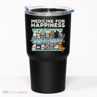 My Medicine For Happiness Called Cats Every Day Kitten Cat Tumbler thumb 0