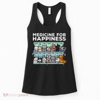 My Medicine For Happiness Called Cats Every Day Kitten Cat Women's Tank Top thumb 0