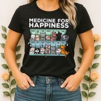 My Medicine For Happiness Called Cats Every Day Kitten Cat Women's T-Shirt thumb 2