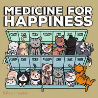 My Medicine For Happiness Called Cats Every Day Kitten Cat Sweatshirt thumb 2