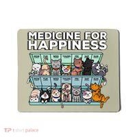 My Medicine For Happiness Called Cats Every Day Kitten Cat Mousepad thumb 0