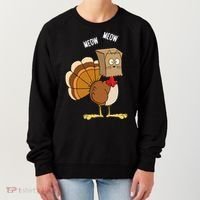Meow Meow Funny Turkey Thanksgiving Women's Sweatshirt thumb 0